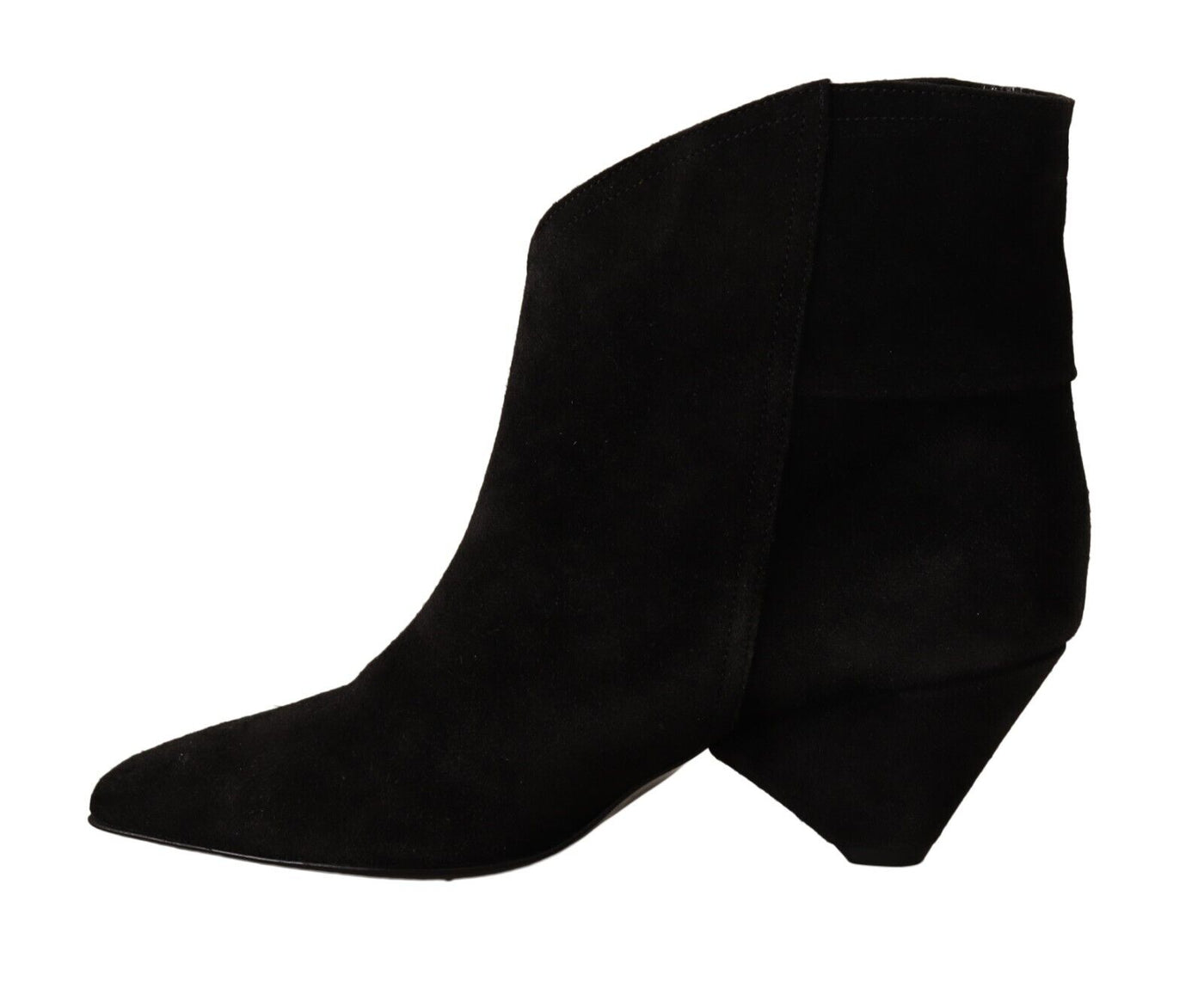 Black Suede Leather Women Ankle Boots Fringes Shoes