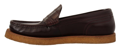 Loafers Bordeaux Leather Moccasins Shoes