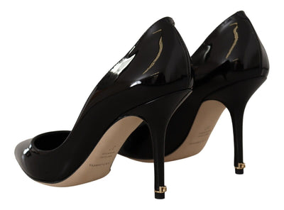 Black Patent Leather High Heels Pumps Shoes