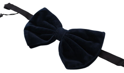 Blue Cotton Adjustable Neck Papillon Men Bow Tie