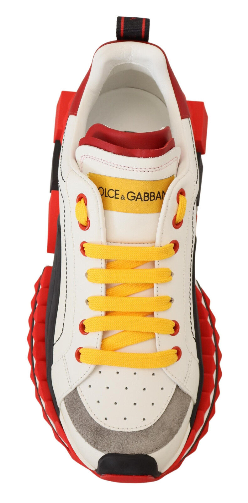 White Red Black Leather Super King Sneakers
