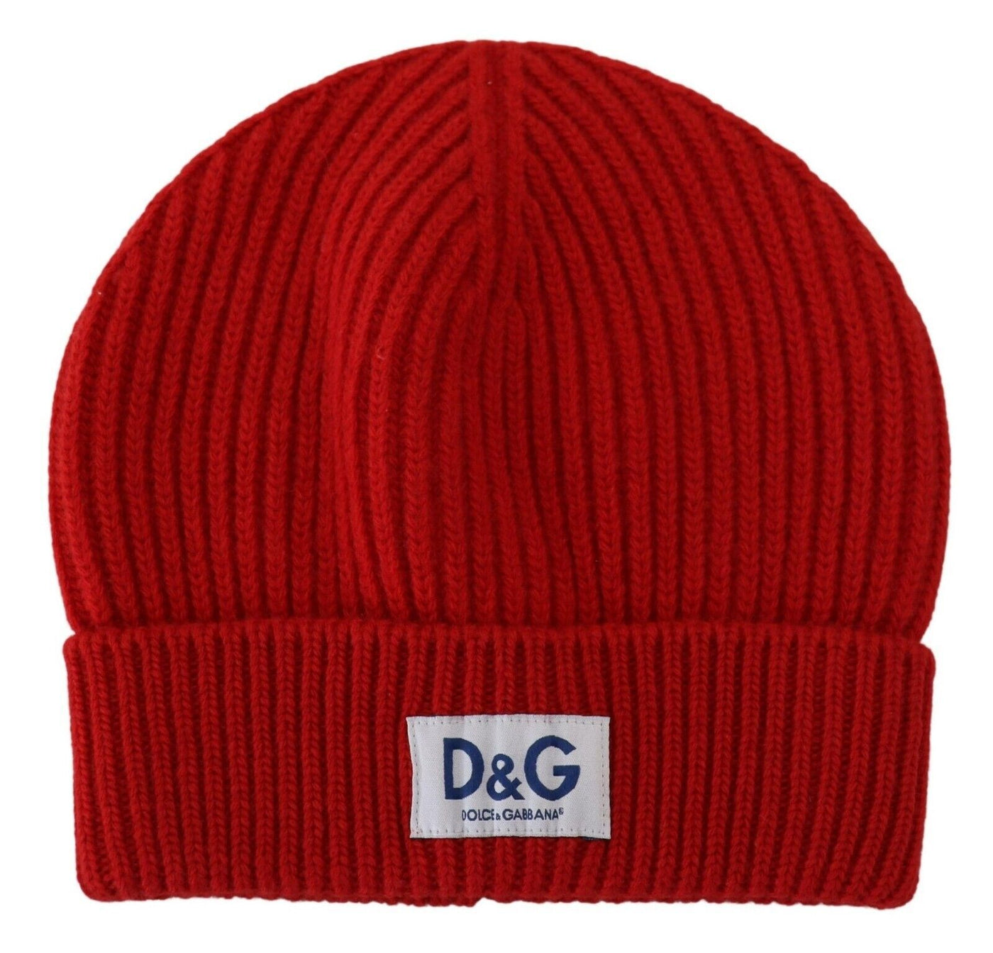 Red Logo Beanie Men One Size Wool Knit Hat
